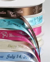 5/8" Personalized Satin Ribbon - Continuous Imprint Questions & Answers